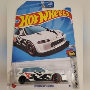 Honda Civic Custom EG Hatch Hot Wheels Drag Strip Series 7/10 White
